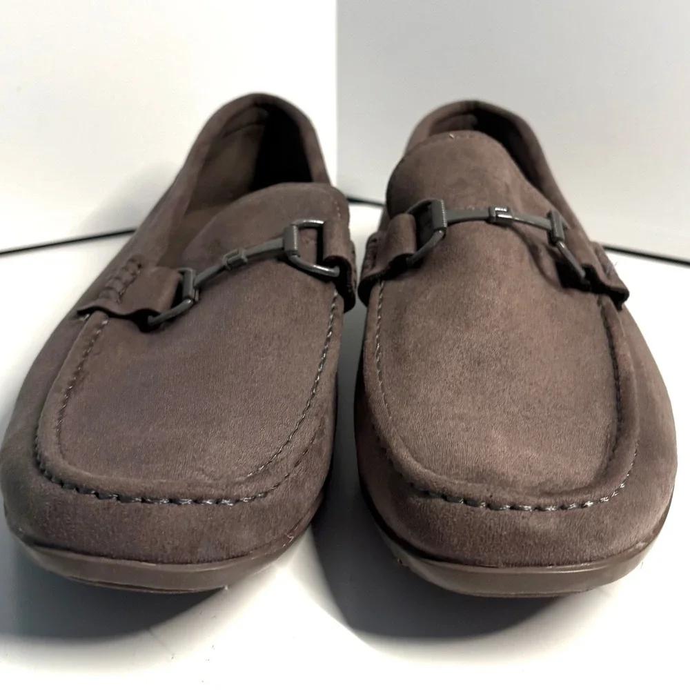 Tayno Men's Dark Grey Suede Bit‎ Loafers in Size